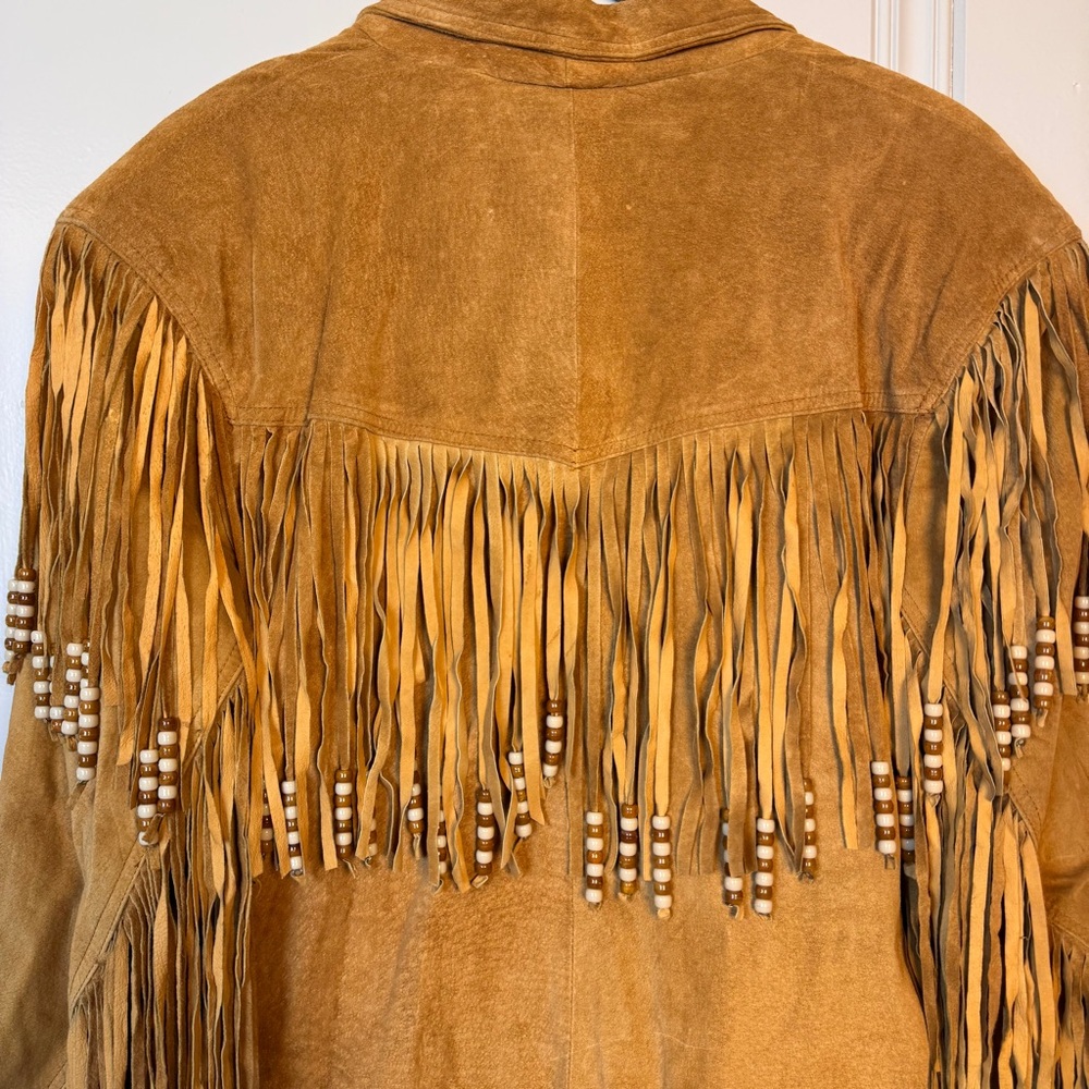 Vintage Desperado Suede Fringe Beaded Jacket – Western Boho Style Size 1 X - Picture 14 of 16